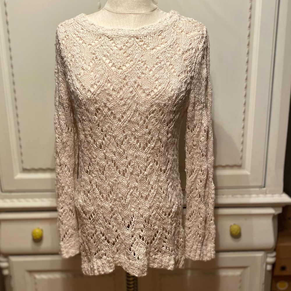 WD.NY Cream Knitted Sweater Size M